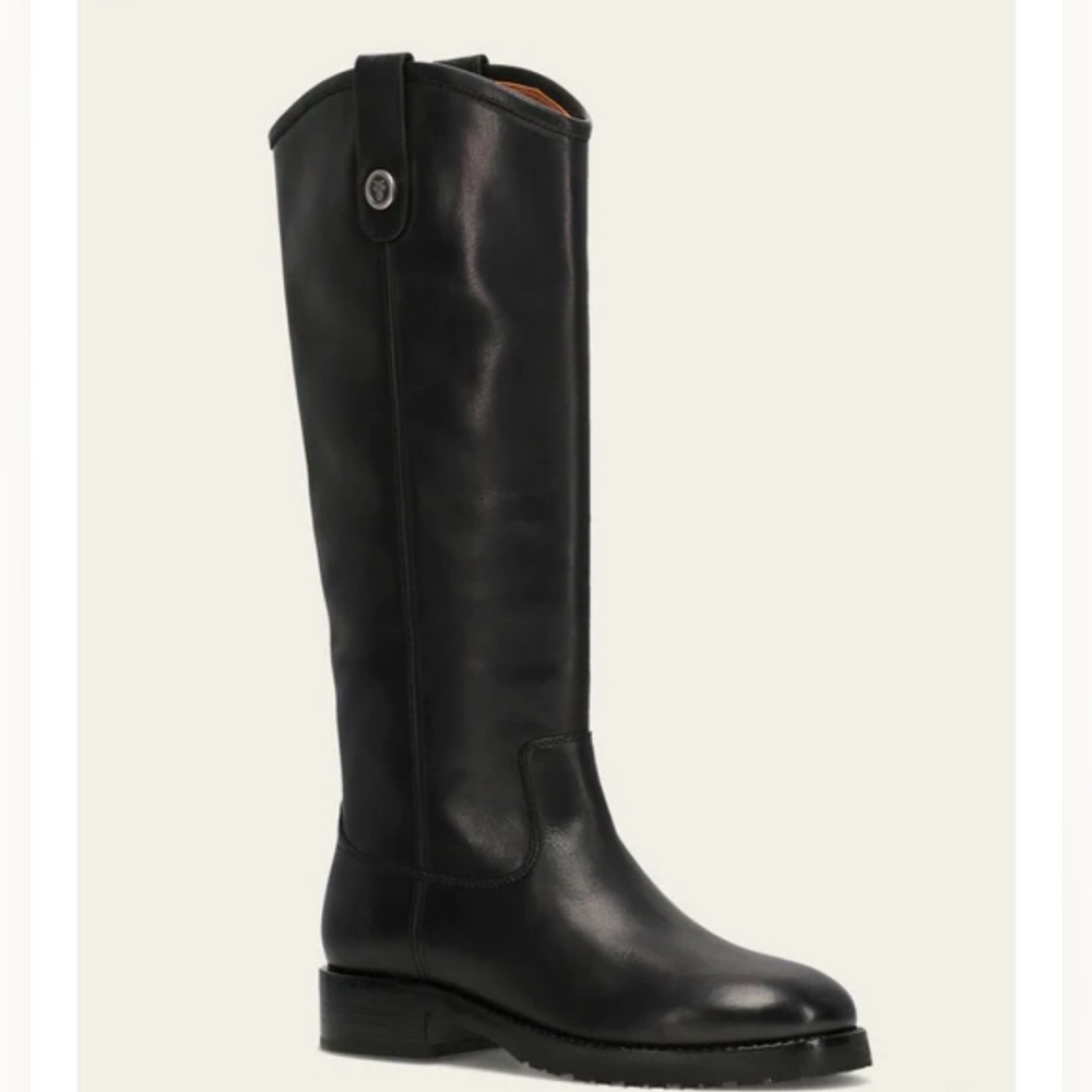 Frye Melissa Tall Black Leather Riding Boots Women’s Size 10 Classic & Timeless - Picture 3 of 14